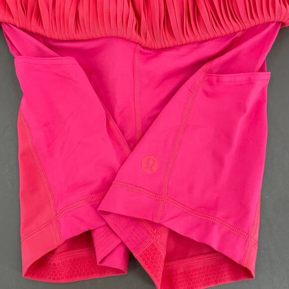 Lululemon Mesh Pleats Mid-Rise Mini Tennis Skirt Lip Gloss Pink Bright Summer 4 - Picture 3 of 16